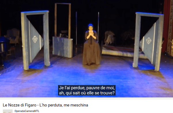 Mozart Les Noces de Figaro l'ho perduta