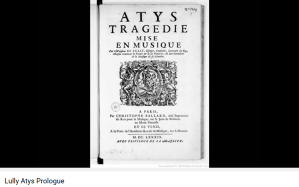 Lully Atys Prologue