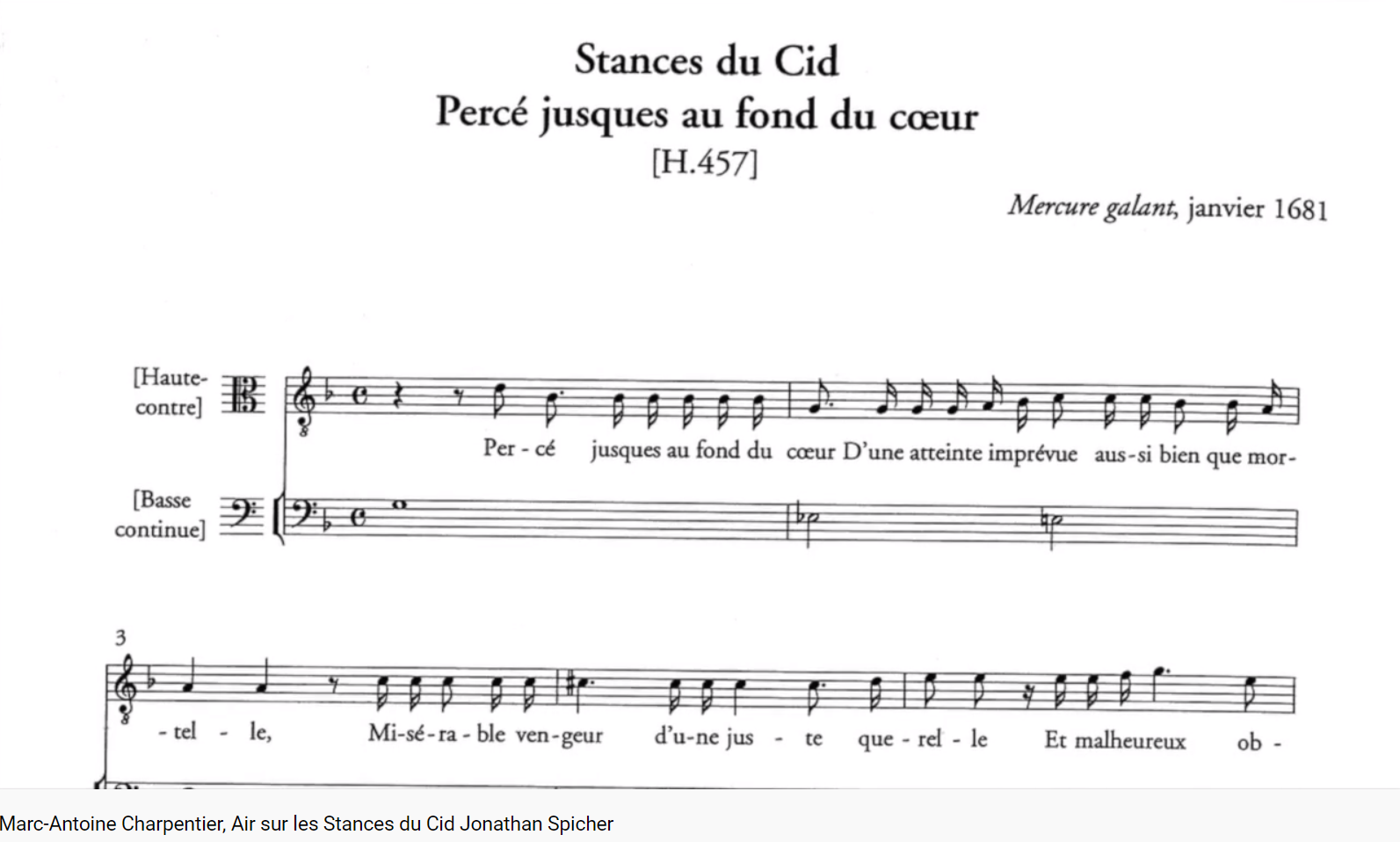 Charpentier Air sur les Stances du CID