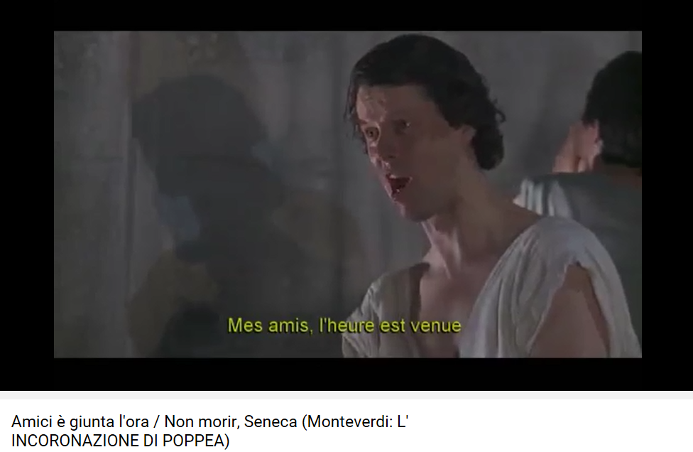 monteverdi couronnement de Poppée Sénèque