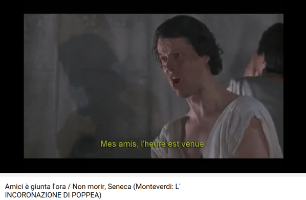 monteverdi couronnement de Poppée Sénèque