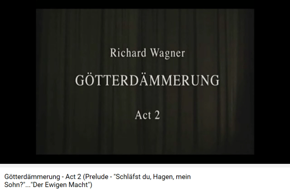 Wagner Crépuscule Schläfst du Hagen