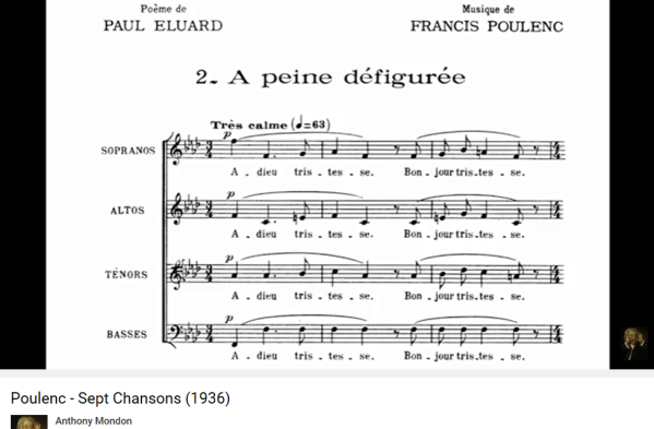 Poulenc Adieu tristesse