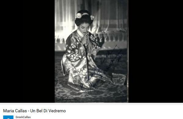 Puccini Butterfly Un bel di vedremo callas