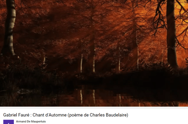 Fauré Baudelaire Chant d'automne