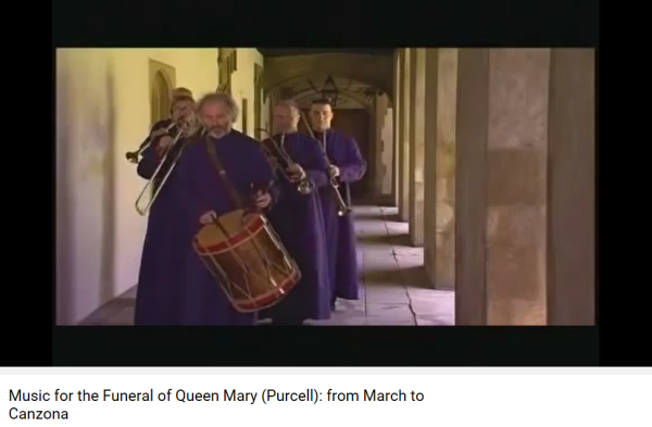 Purcell Musique pour les funérailles de la reine Mary