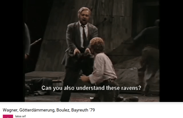 Wagner Crépuscule des dieux corbeaux de Wotan