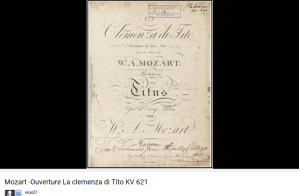 Mozart Le Clémence de Titus ouverture