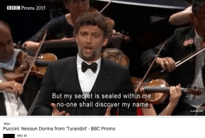 Puccini Turandot Nessun dorma