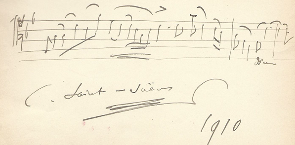 Saint-Saëns autographe