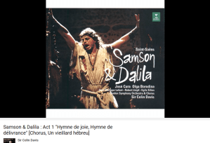 Saint-Saens Samson et Dalila hymne de joie