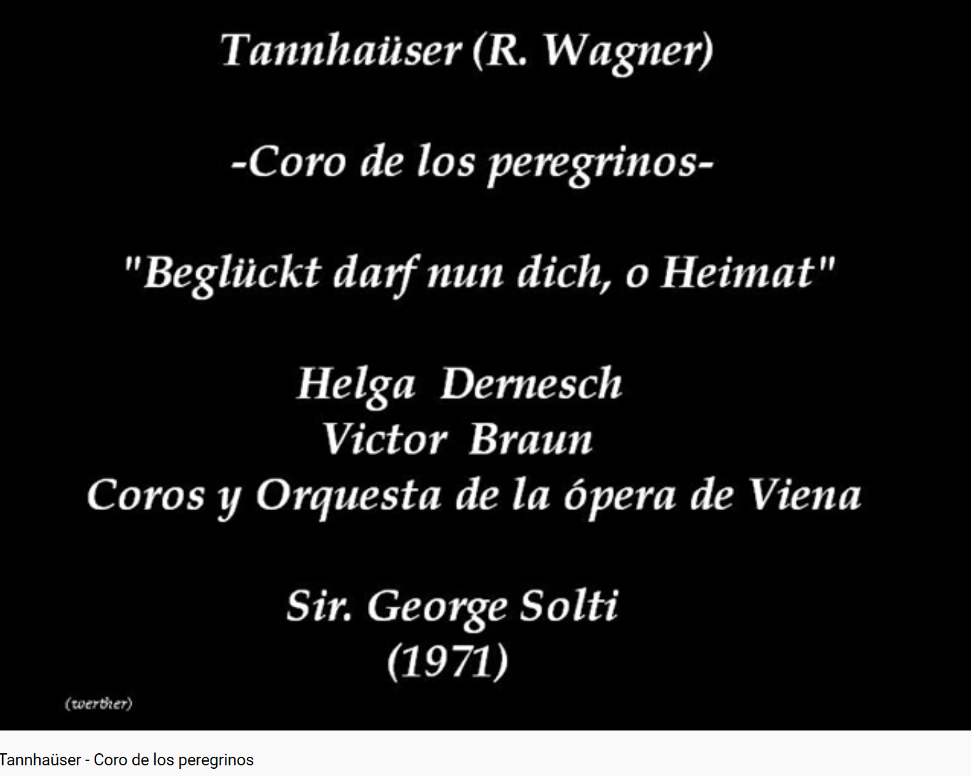 Wagner Tannhaüser 2e chœur des pélerins