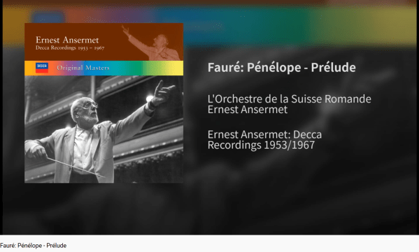 Fauré Pénélope Prélude