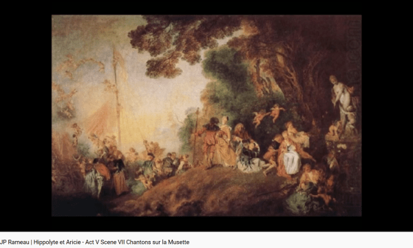 Rameau Hippolyte et Aricie Chantons sur la musette
