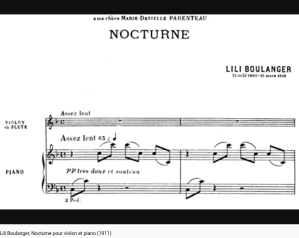 Lili Boulanger Nocturne violon piano
