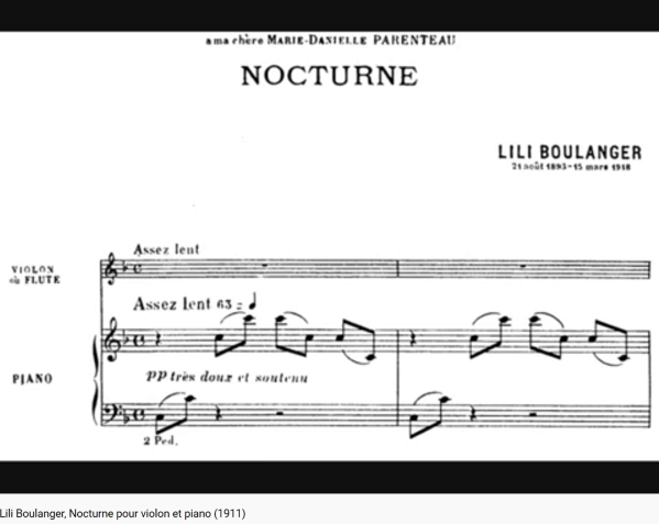 Lili Boulanger Nocturne violon piano