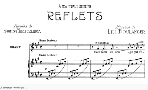 Lili boulanger Reflets (mélodie)