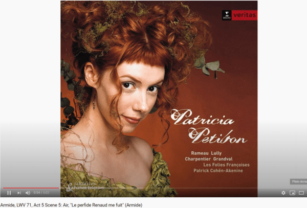 Lully Armide le perfide Renaud me fuit