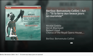 Berlioz Benvenuto Cellini Si la terre aux beaux jours se couronne