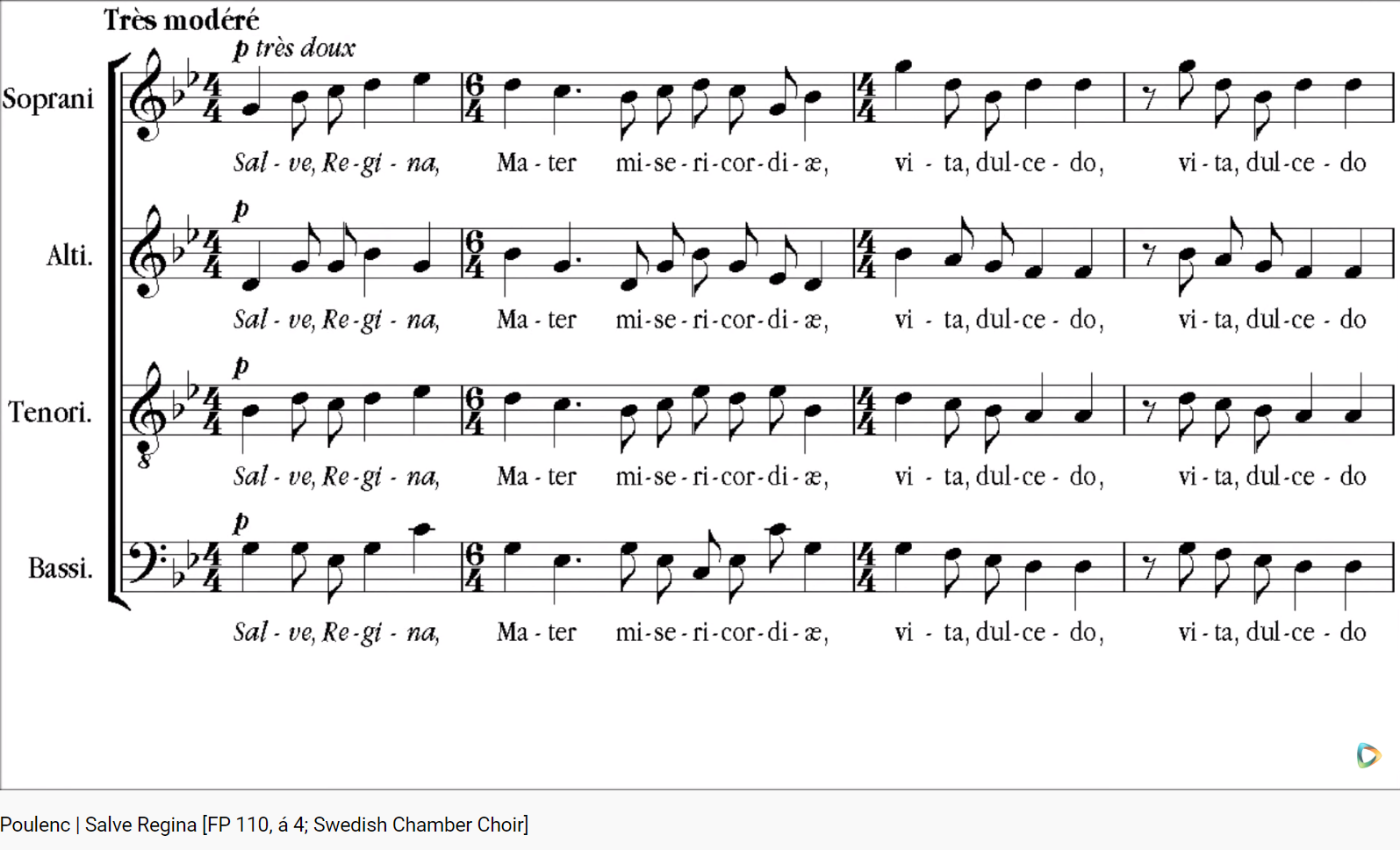 Poulenc Salve Regina