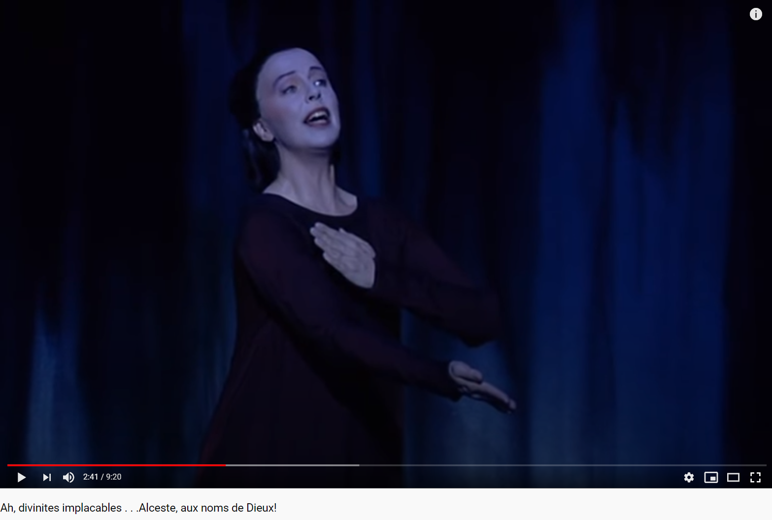 Gluck Alceste Ah divinités implacables