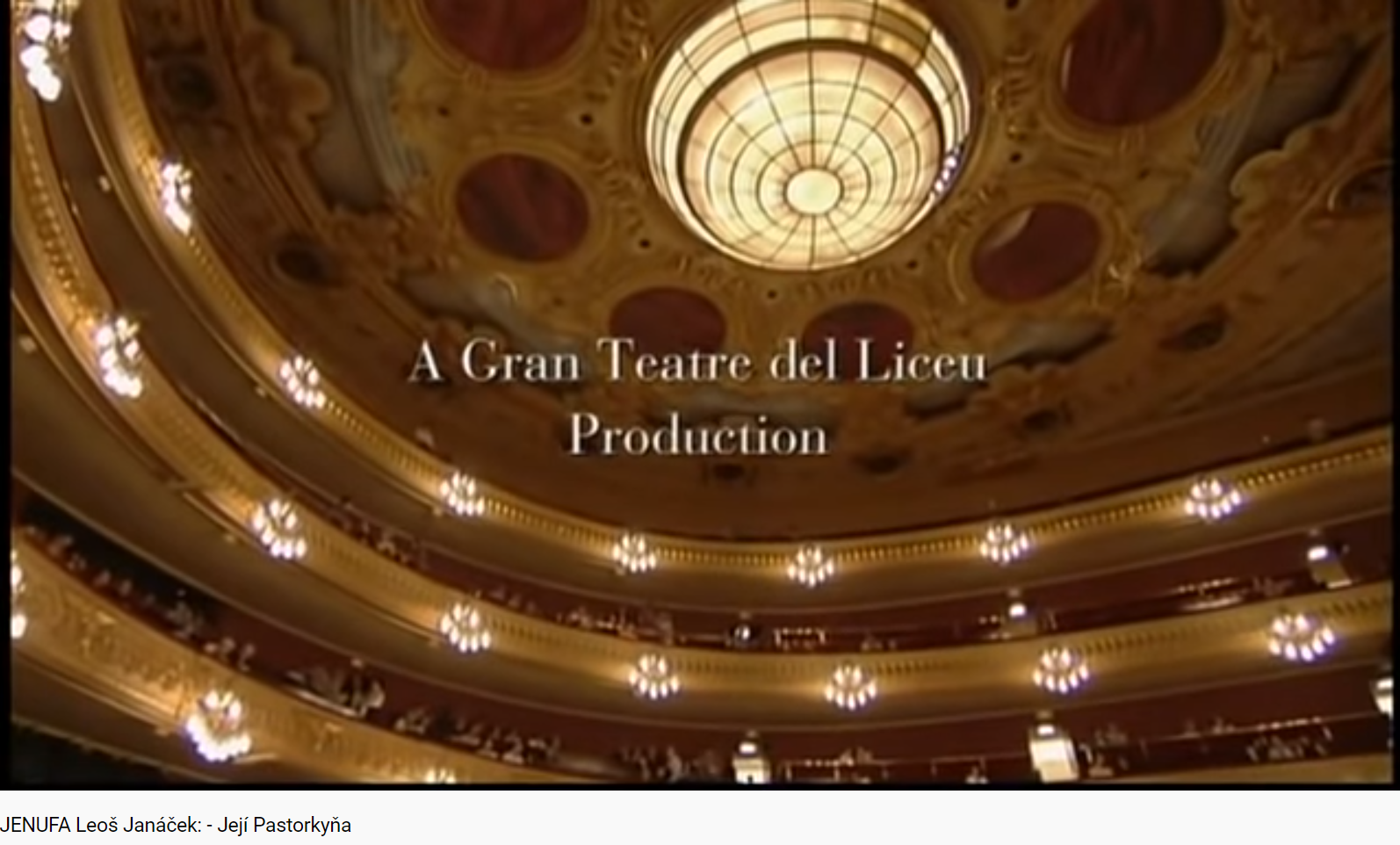 Janacek Jenufa intégrale Liceu