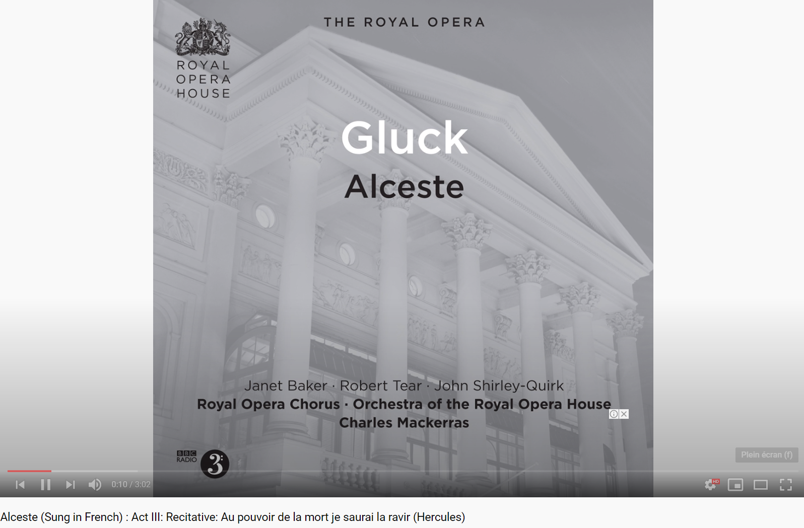 Gluck Alceste Au pouvoir de la mort je saurai la ravir