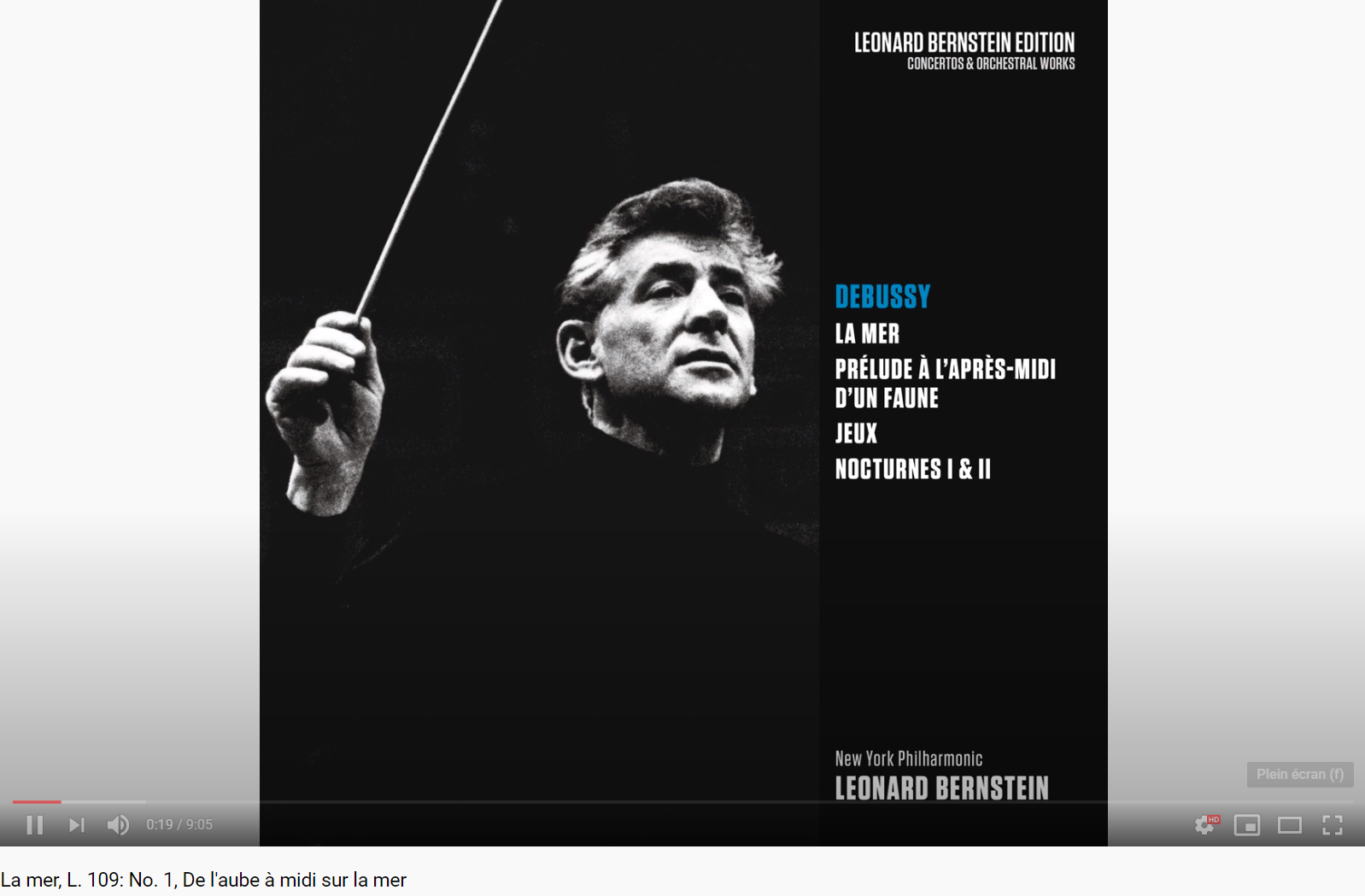 Debussy La Mer Bernstein