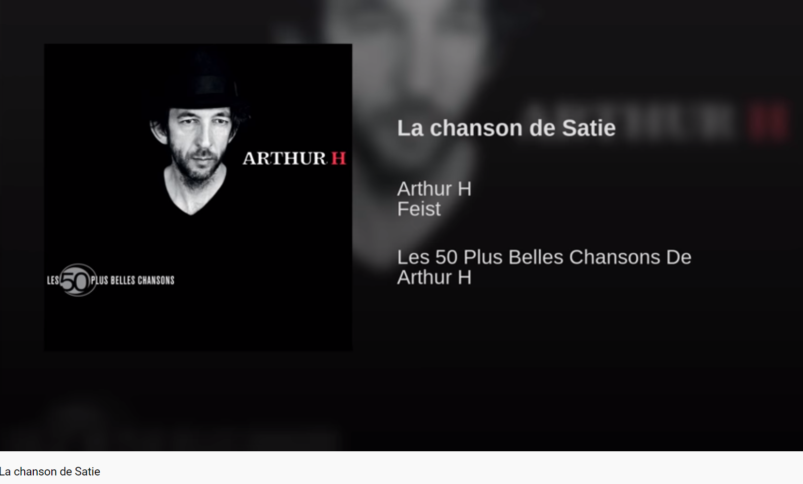 Arthur H La Chanson de Satie