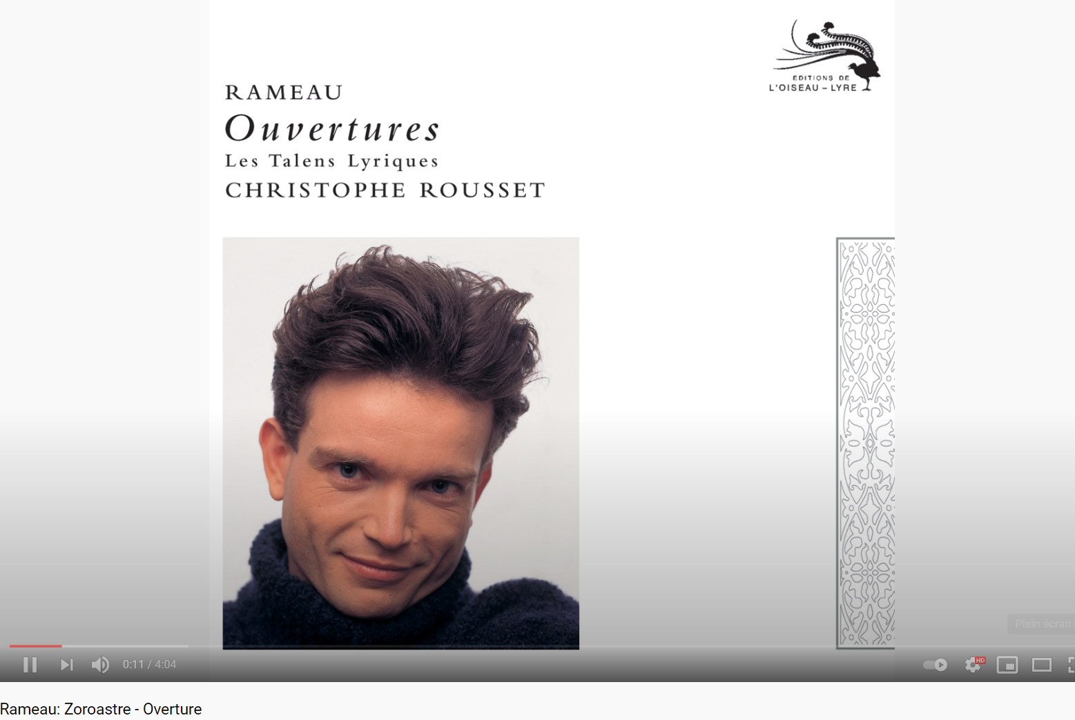 Rameau Zoroastre Ouverture