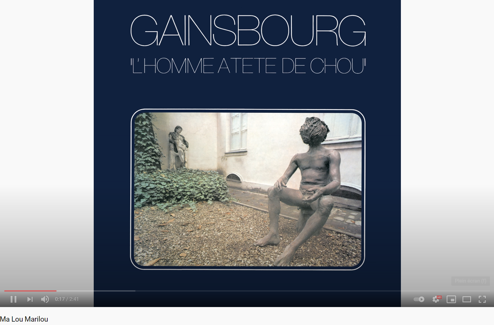 Gainsbourg Ma Lou Marilou