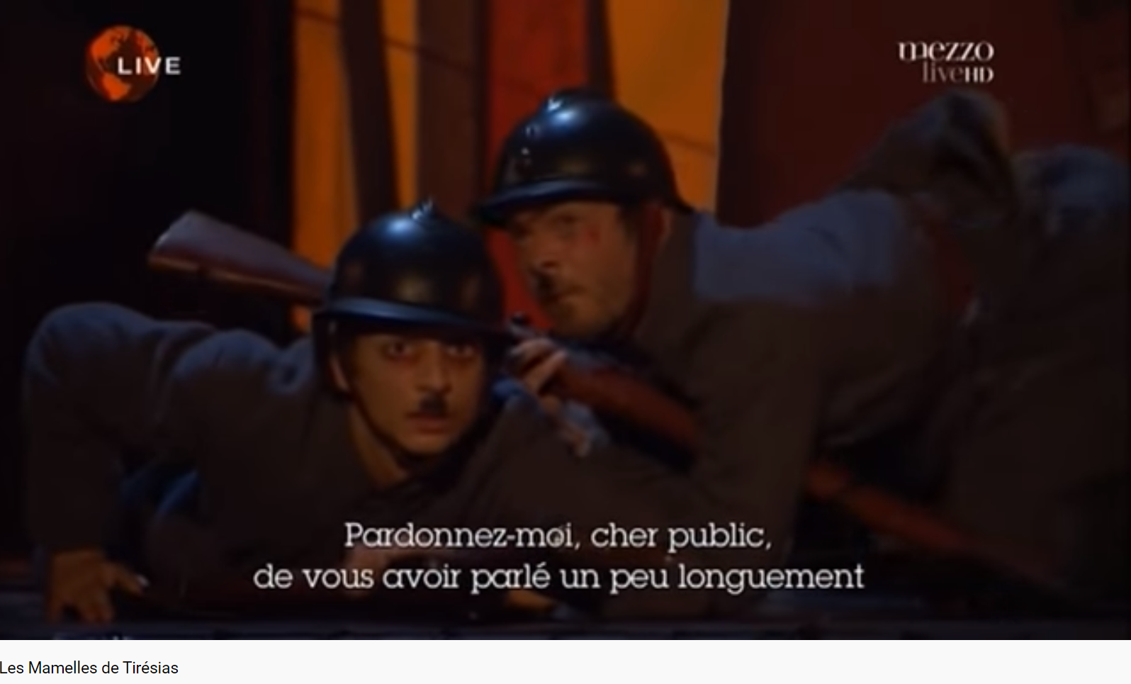 Poulenc Les Mamelles de Tirésias Pardonnez moi cher public