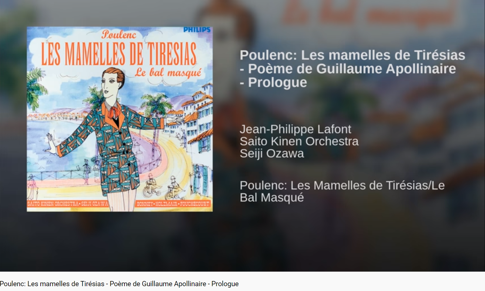 Poulenc Les Mamelles de Tirésias Prologue