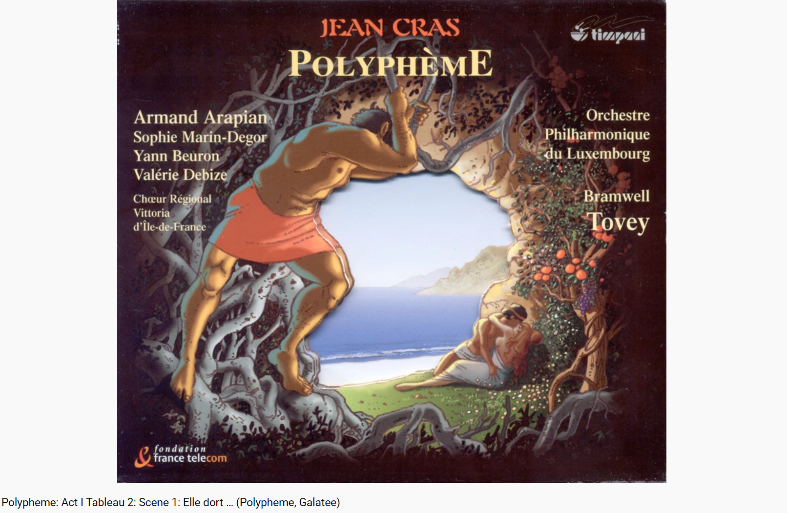 Cras Polyphème Acte I Elle dort