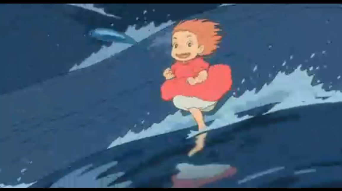 Hisaichi Ponyo sur la falaise