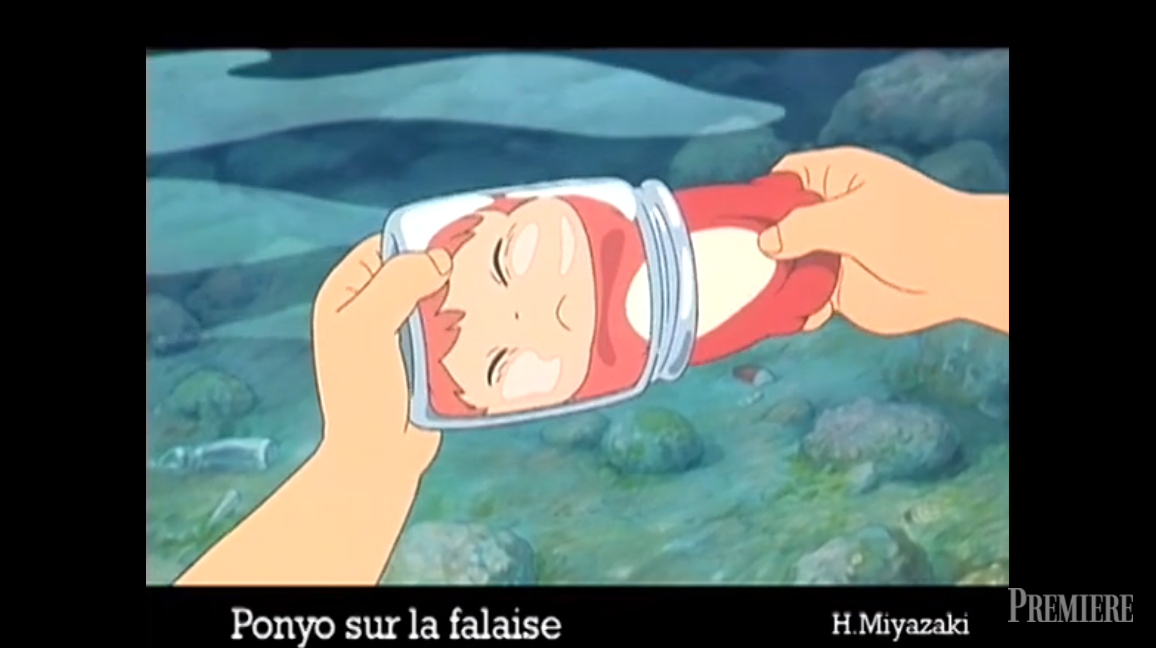 Hisaichi Ponyo sur la falaise Ponyo dans le bocal