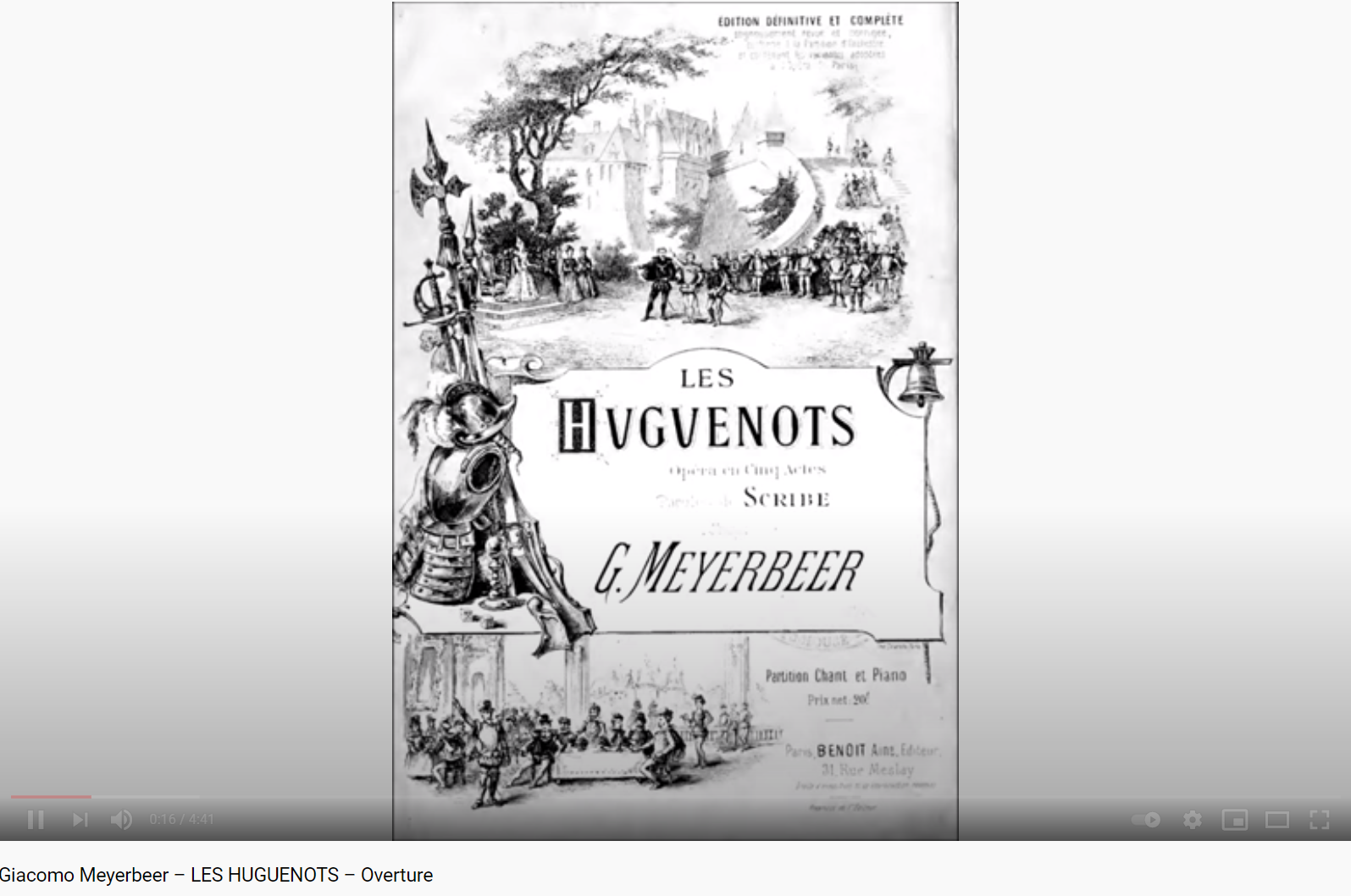 Meyerbeer les huguenots ouverture