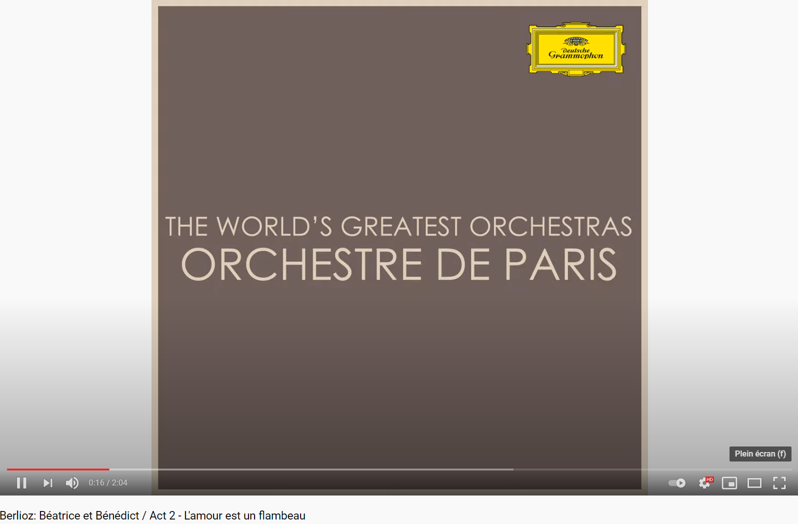 Berlioz Béatrix et Bénedict l'amour est un flambeau l'amour est une flamme (Domingo)