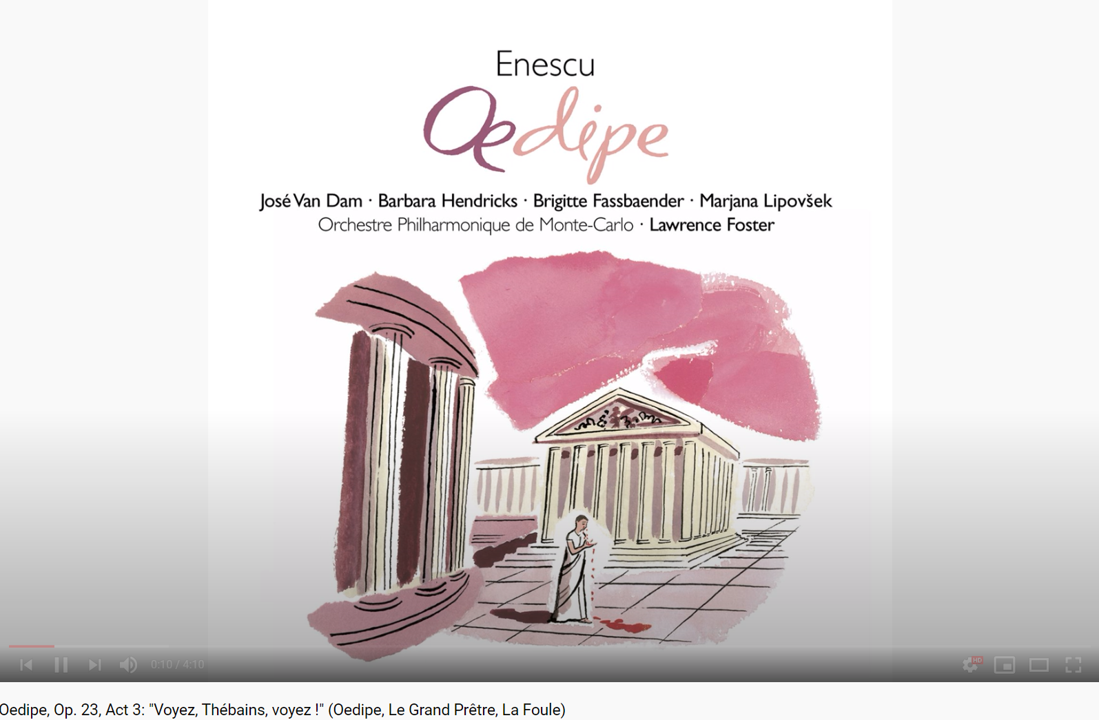 Enesco Oedipe Voyez, Thébains, voyez !