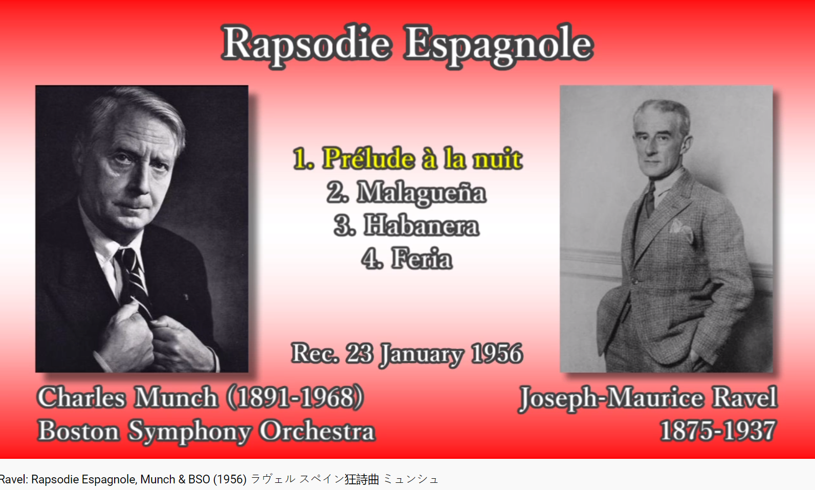 Ravel Rapsodie espagnole (Munch)