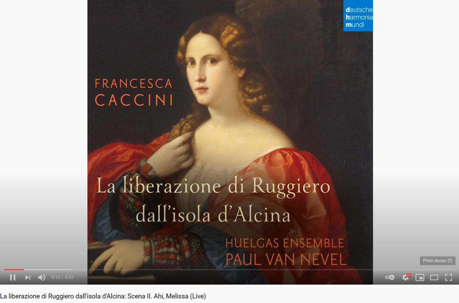 Caccini Francesca La liberazione di Ruggiero dall' isola d'Alcina Ahi, Melissa