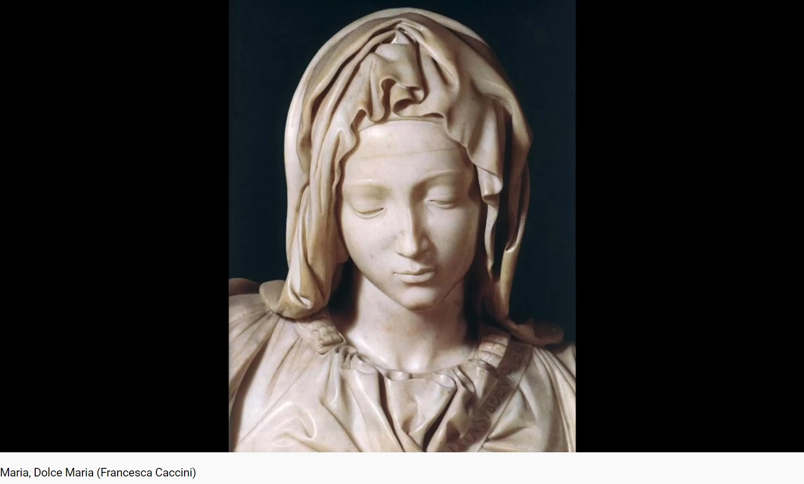 Caccini Francesca Maria, dolce Maria