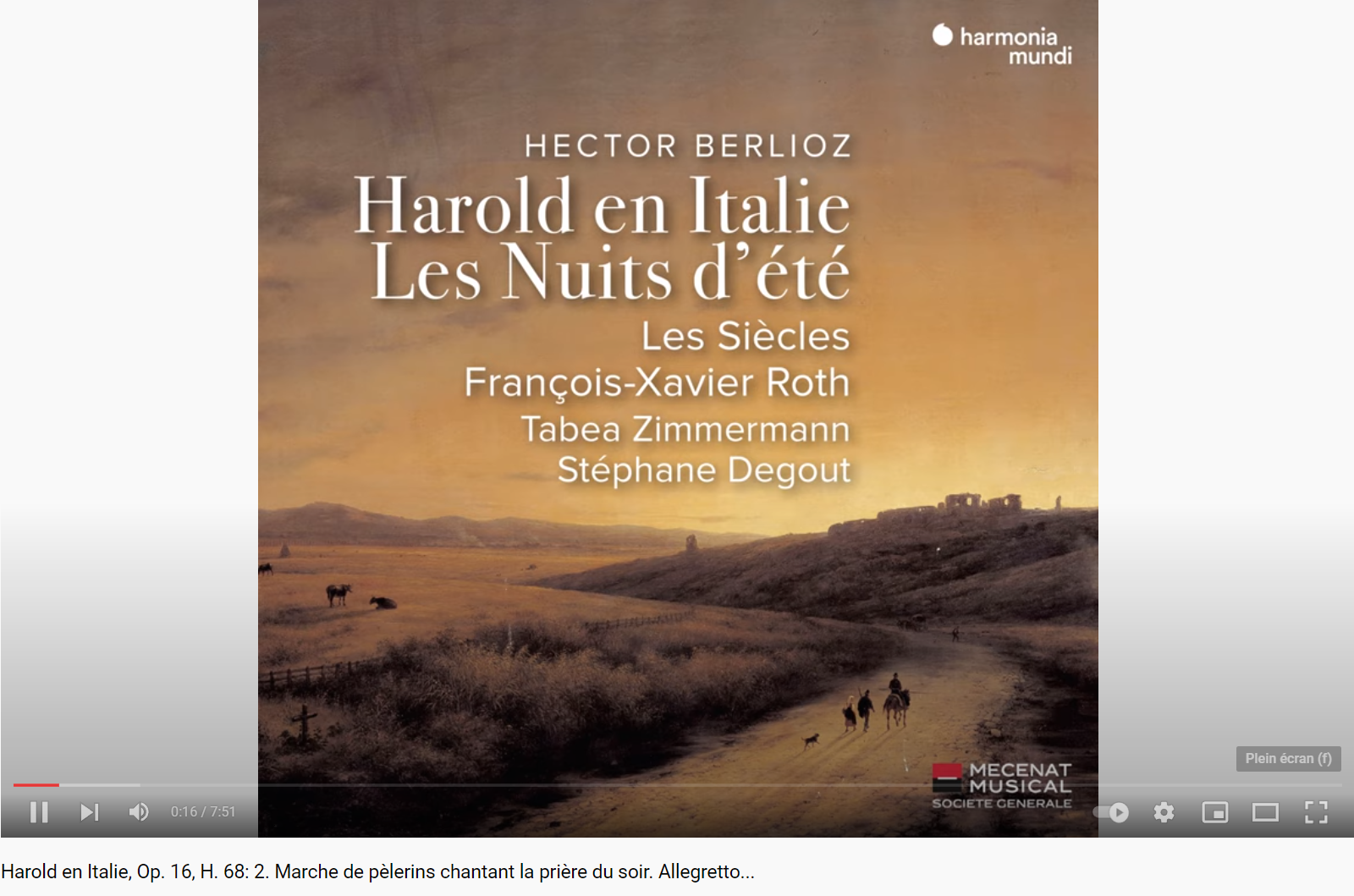 Berlioz HArold en Italie marche des pélerins