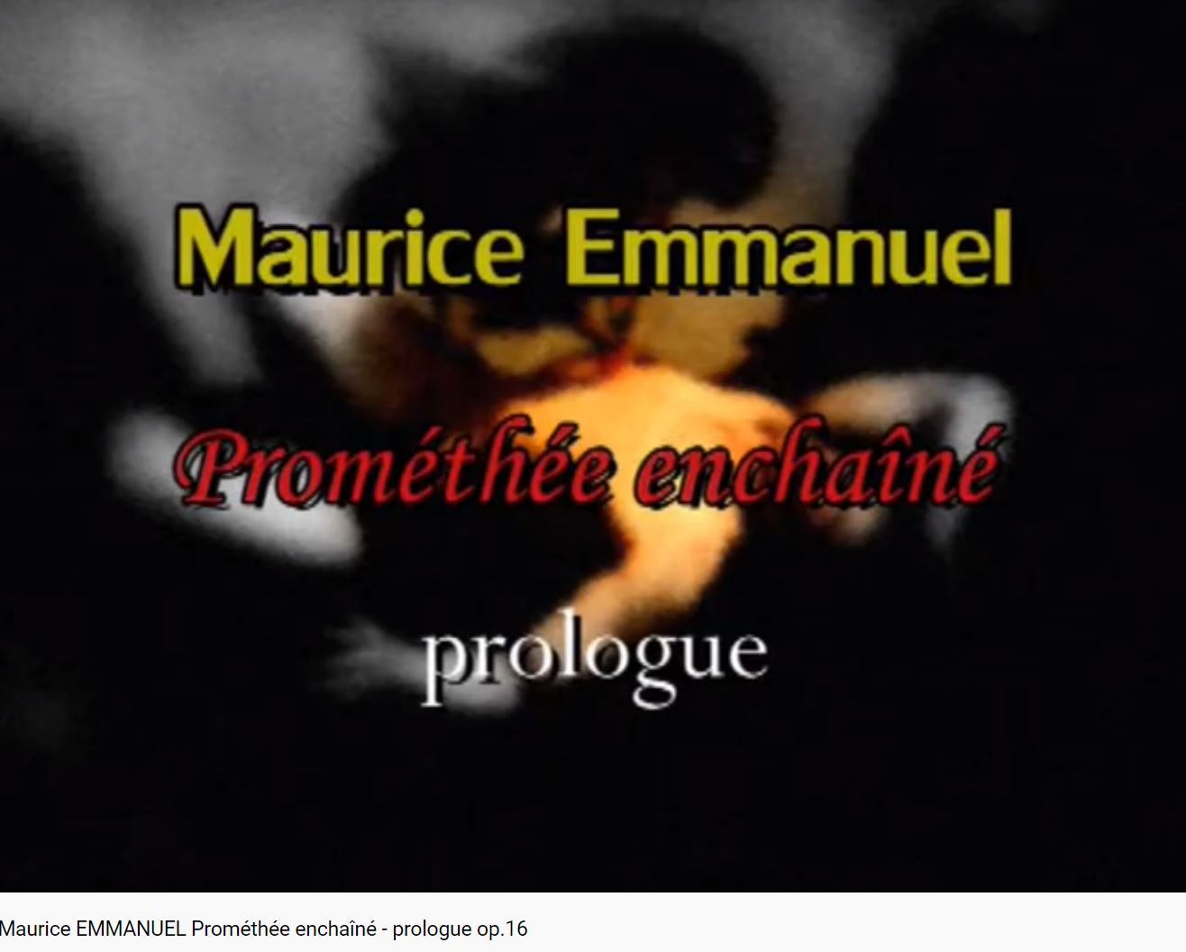 Emmanuel Prométhée enchaîné