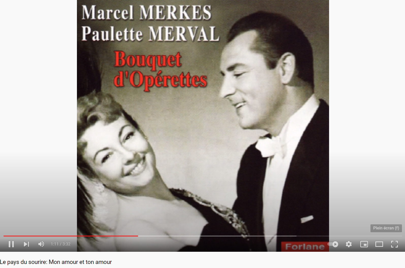 Lehar le Pays du sourire mon amour et ton amour