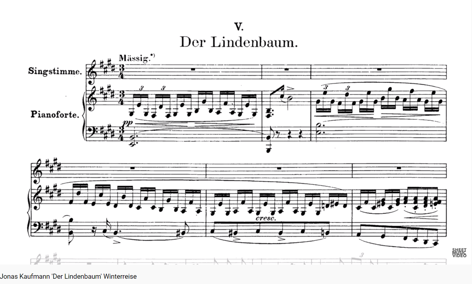 Schubert Winterreise Der Lindenbaum (Kaufmann)