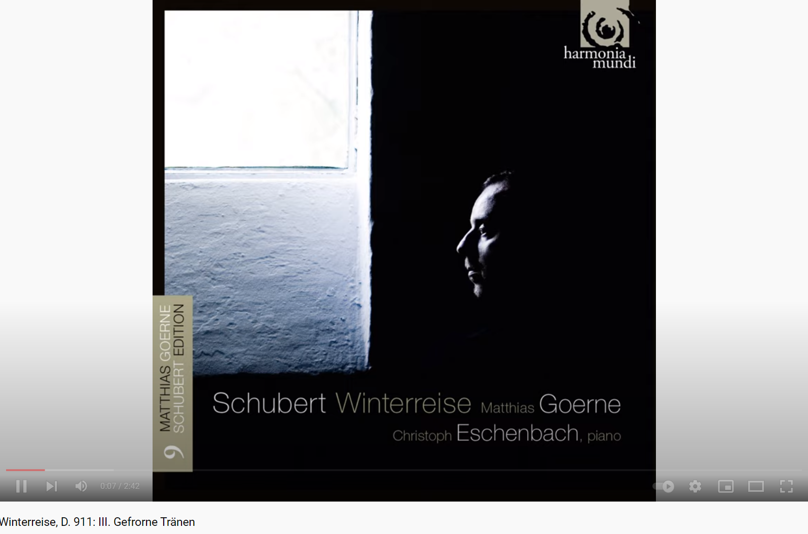 Schubert Winterreise Gefrorne Tränen