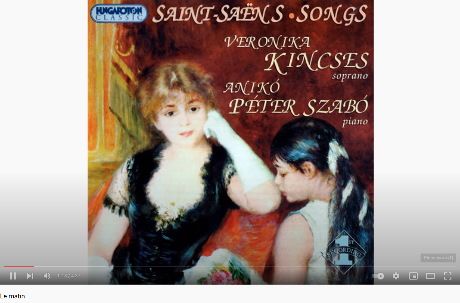 Saint-Saëns Lamartine le Matin