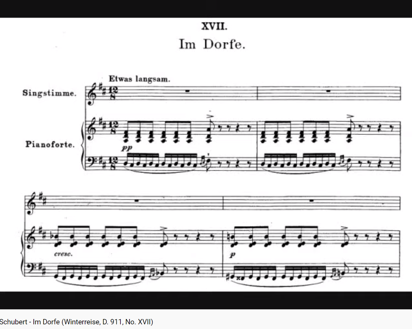 Schubert Winterreise Im Dorfe