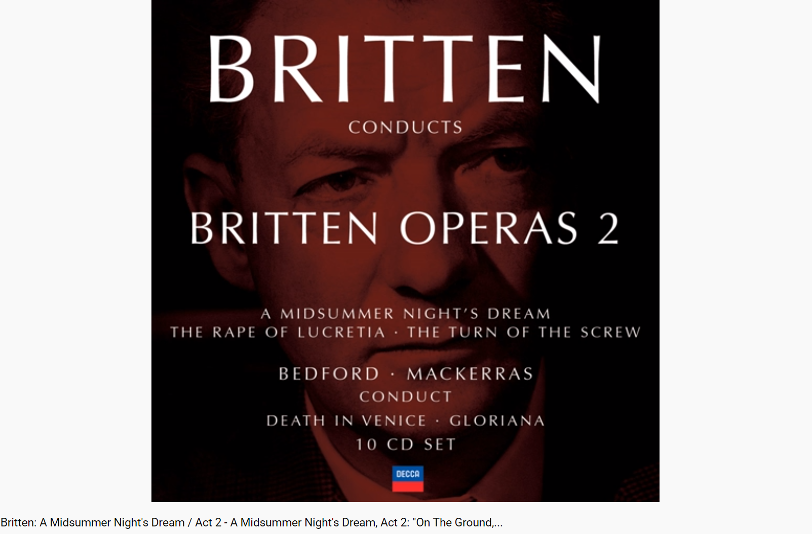 Britten A Midsummer night's dream On the ground